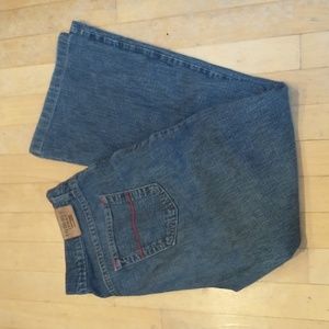 Vintage Tommy Hilfiger Euro Flare Denim Blue Jeans. Size 32. Made in Canada. Y2K